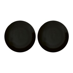 Serax D&eacute; Tableware By Ann Demeulemeester Dinerbord &Oslash;24 Set Van 2 Black
