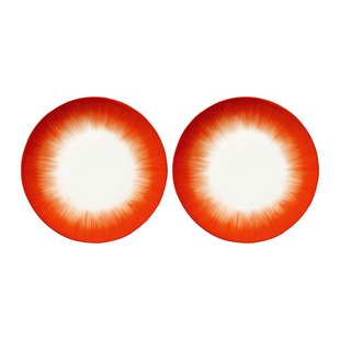 Serax D&eacute; Tableware By Ann Demeulemeester Dinerbord &Oslash;24 Set Van 2 White/Red 5