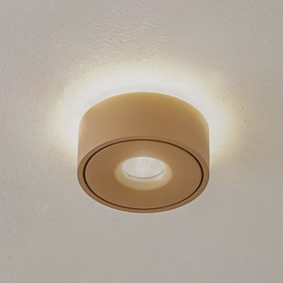 Arcchio LED plafondlamp Rotari, bruin, up en down