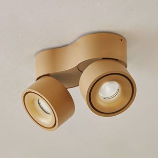 Arcchio LED plafondspot Rotari, bruin, 2-lamps, 8,9W