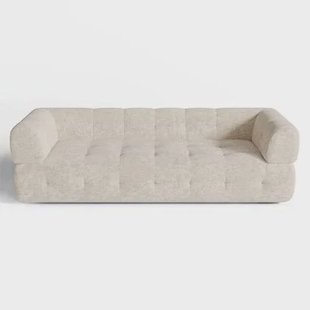 3-zits crèmekleurige chenille fluwelen bank 230cm