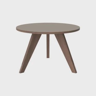 Bolia New Mood Salontafel - Geolied Walnoot - Ø 60 cm - Grijs / Bruin