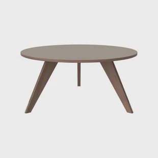 Bolia New Mood Salontafel - Geolied Walnoot - Ø 90 cm - Grijs / Bruin
