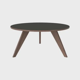 Bolia New Mood Salontafel - Geolied Walnoot - Ø 90 cm - Grijs