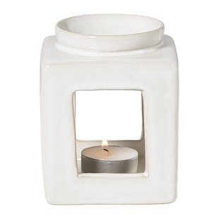 Oliebrander reactive glaze - beige - 11x9x9 cm