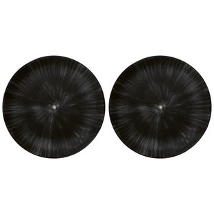 Serax D&eacute; Tableware By Ann Demeulemeester Dinerbord &Oslash;28 Set Van 2 White/Black 6