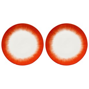 Serax D&eacute; Tableware By Ann Demeulemeester Dinerbord &Oslash;28 Set Van 2 White/Red 5