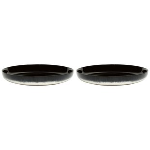 Serax D&eacute; Tableware By Ann Demeulemeester Diep Bord &Oslash;27 Set Van 2 White/Black B