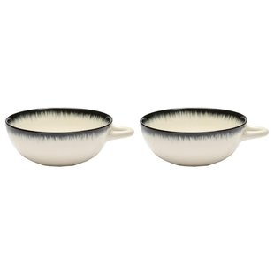 Serax D&eacute; Tableware By Ann Demeulemeester Mok 8cl Set Van 2 White/Black A