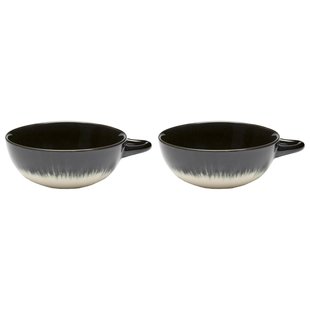 Serax D&eacute; Tableware By Ann Demeulemeester Mok 8cl Set Van 2 White/Black B