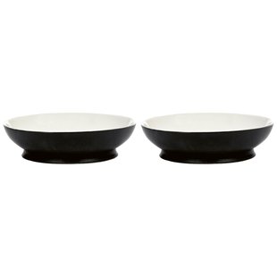 Serax Ra Tableware By Ann Demeulemeester Diep Bord&Oslash;19 Set Van 2 Black/White