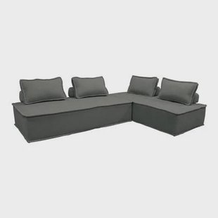 sweeek - 2-zits fauteuil DAO voor gestoffeerde modulair bank (Set van sweeek - 2-zits fauteuil DAO voor gestoffeerde modulair bank (Set van