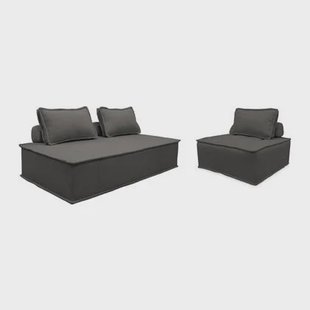 sweeek - Dao Fauteuil en modulaire 2-zitsbank in stof