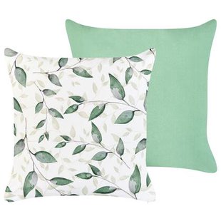 Beliani - FLYLEAF - Tuinkussen set van 2 - Groen - Polyester