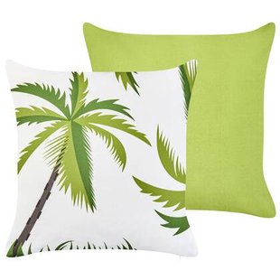 Beliani - SEASIDE - Tuinkussen set van 2 - Groen - Polyester