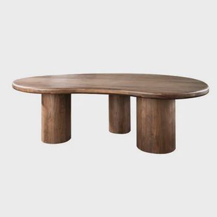 Fraaai Rahul eettafel sculpture - massief acacia drift bruin