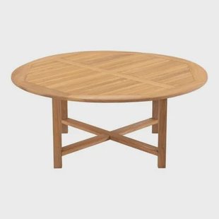 Lesli Living - Teak eettafel Ø120x75 cm - bruin