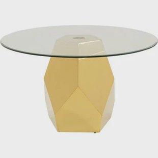 Kare Design Ricchezza Eettafel - goud - Ø130cm