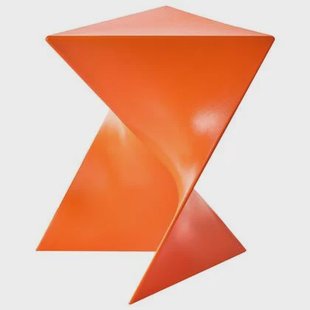 Beliani - PECOS - Bijzettafel - Oranje - Synthetisch materiaal