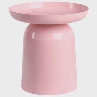 Beliani - TAGGART - Bijzettafel - Pastelroze - IJzer