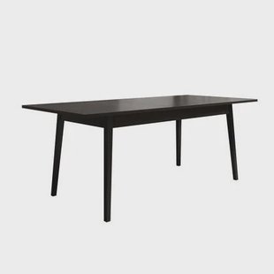 Meubella - Eetkamertafel Monor - Zwart eiken - 200 cm - Uitschuifbaar