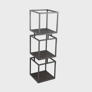 PTMD Kast Nanci - 33x33x115 cm - Ijzer - Zwart PTMD Kast Nanci - 33x33x115 cm - Ijzer - Zwart