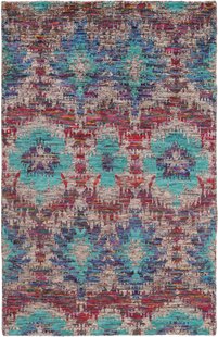 Rezas - Sari Silk - TX 3420, Multicolour (Blue) - 140x200