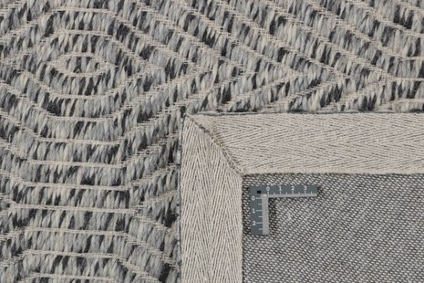 Rezas - Shade of Herringbone - TX-3728, Silver (Black) - 140x200