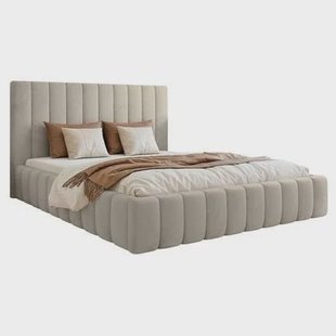 NADUVI Collection Bedframe Flores velvet 140x200 met opbergvak