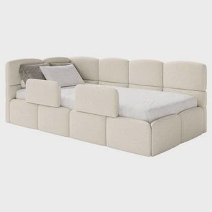 NADUVI Collection Jeugdbed incl matras Chloe links bouclé 90x200 met