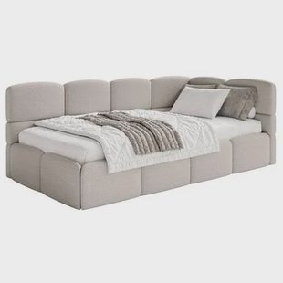 NADUVI Collection Jeugdbed incl matras Chloe rechts bouclé 90x200 met