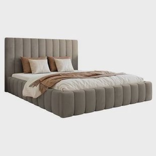 NADUVI Collection Bedframe Flores velvet 140x200 met opbergvak