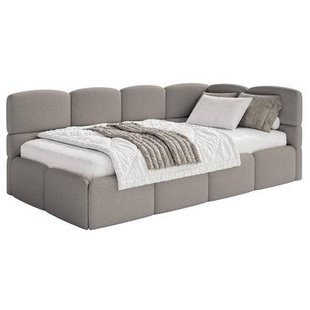 NADUVI Collection Jeugdbed Chloe rechts bouclé 90x200 met opbergruimte