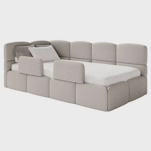 NADUVI Collection Jeugdbed incl matras Chloe links bouclé 90x200 met