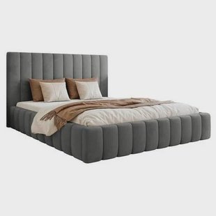 NADUVI Collection Bedframe Flores velvet 140x200 met opbergvak