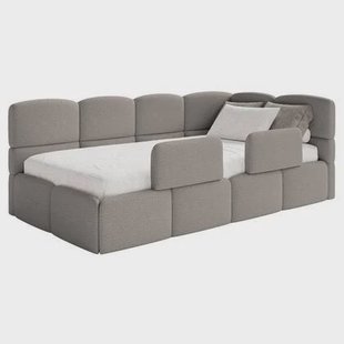 NADUVI Collection Jeugdbed incl matras Chloe rechts bouclé 90x200 met
