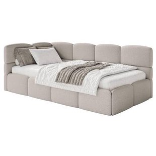 NADUVI Collection Jeugdbed incl matras Chloe links bouclé 90x200 met NADUVI Collection Jeugdbed incl matras Chloe links bouclé 90x200 met