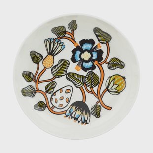 Marimekko Tiara diep bord Ø20,5 cm White-warm orange-green