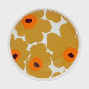 Marimekko Unikko bord Ø20 cm White-caramel-warm orange