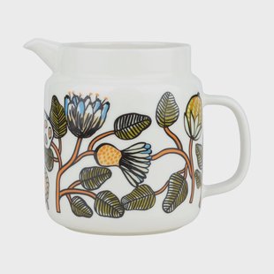 Marimekko Tiara kan White-warm orange-green