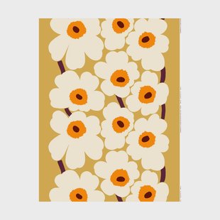 Marimekko Unikko stof Beige