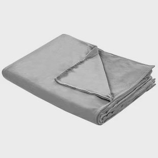 Beliani-RHEA-Verzwaringsdeken hoes-Grijs-150 x 200 cm-Polyester