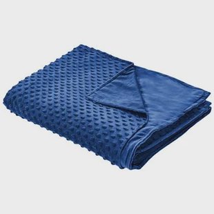 Beliani-CALLISTO-Verzwaringsdeken hoes-Blauw-135 x 200 cm-Polyester