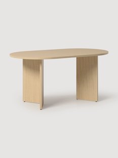 Ovale houten eettafel Toni, in verschillende formaten