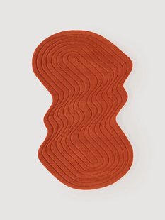 Handgetuft wollen vloerkleed Aliza in organische vorm