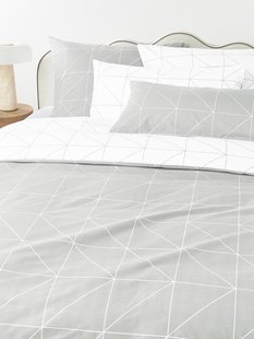 Katoenen dekbedovertrek Marla met patroon