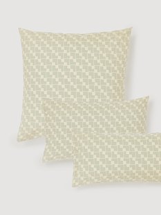 Katoenen perkal kussenhoes Inki met geometrische print