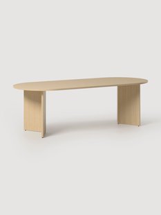 Ovale houten eettafel Toni, in verschillende formaten