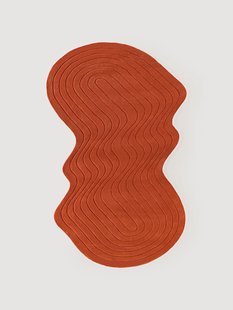 Handgetuft wollen vloerkleed Aliza in organische vorm