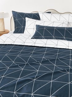 Katoenen dekbedovertrek Marla met patroon